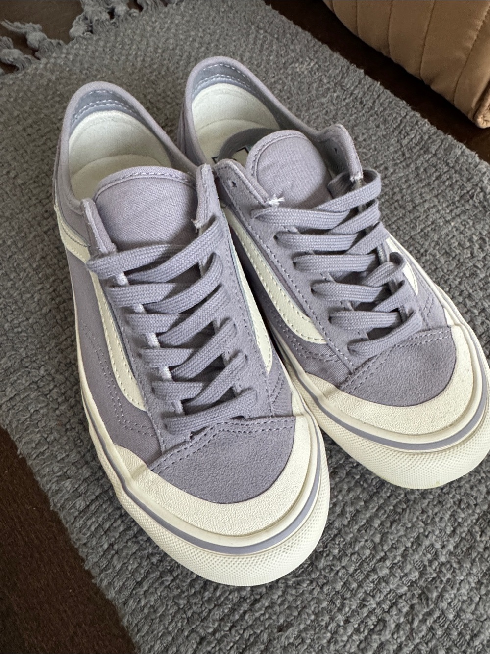 Vans Old Skool Low-Top Sneakers in Lavender and White